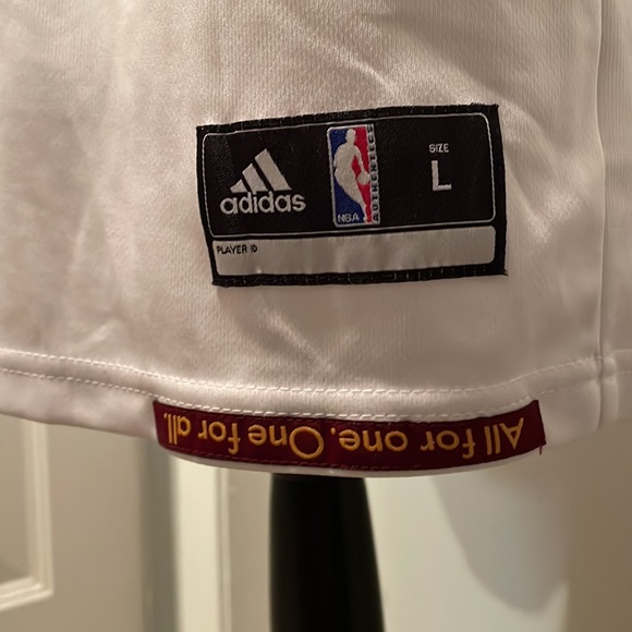 Adidas Sleeveless Jersey- “IRVING” #2 - white with maroon & gold trim SZ Y-Lg - Picture 4 of 6